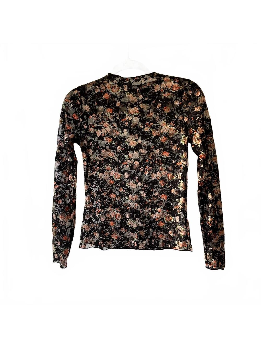 Davi & Dani Sheer Floral Mesh Top | Whimsigoth Fairycore 🧚‍♀️